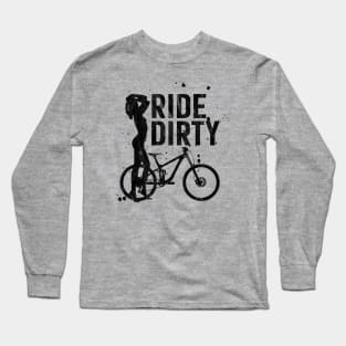 mountain bike mtb gift men cycling bicycle Long Sleeve T-Shirt